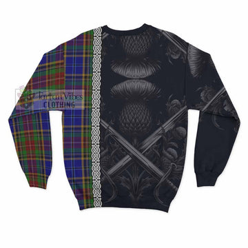 Beattie (Beatty) Tartan Sweatshirt with Family Crest Cross Sword Thistle Celtic Vibes - Tartan Vibes Clothing