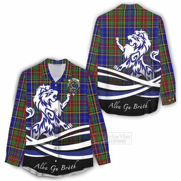 Beattie (Beatty) Tartan Women's Casual Shirt with Alba Gu Brath Regal Lion Emblem - Tartan Vibes Clothing