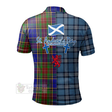 Beattie (Beatty) Tartan Polo Shirt Happy St. Andrew's Day Half Tartan Style - Tartan Vibes Clothing