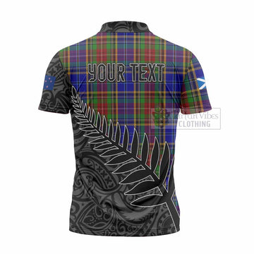 Beattie (Beatty) Crest Tartan Zipper Polo Shirt with New Zealand Silver Fern Half Style - Tartan Vibes Clothing