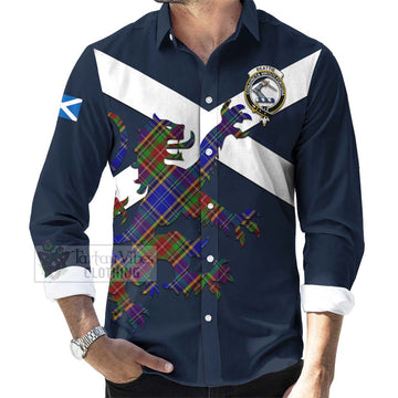 Beattie (Beatty) Tartan Lion Rampant Long Sleeve Button Shirt Proudly Display Your Heritage with Alba Gu Brath and Clan Name Men's Shirt - Tartan Vibes Clothing