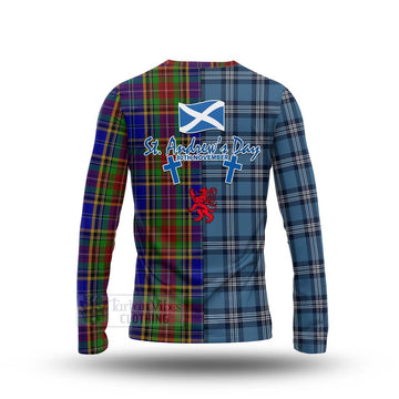 Beattie (Beatty) Tartan Long Sleeve T-Shirt Happy St. Andrew's Day Half Tartan Style - Tartan Vibes Clothing