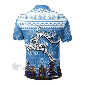 Tartan Vibes Clothing Beattie (Beatty) Clan Christmas Polo Shirt Celtic Reindeer Style