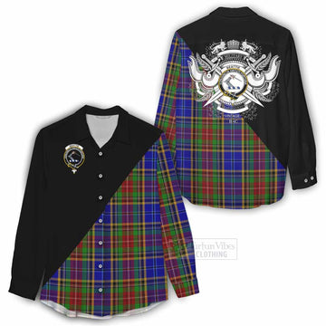 Beattie (Beatty) Tartan Women's Casual Shirt with Family Crest and Military Logo Style - Tartan Vibes Clothing