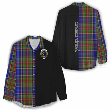 Beattie (Beatty) Tartan Women's Casual Shirt with Family Crest and Half Of Me Style - Tartan Vibes Clothing