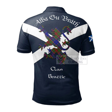 Beattie (Beatty) Tartan Lion Rampant Polo Shirt Proudly Display Your Heritage with Alba Gu Brath and Clan Name - Tartan Vibes Clothing