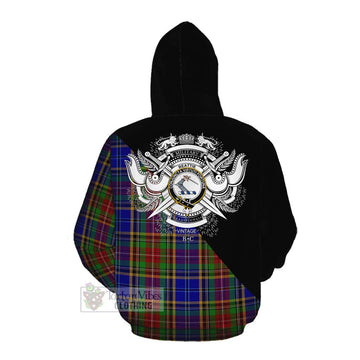 Beattie (Beatty) Tartan Cotton Hoodie with Family Crest and Military Logo Style Pullover Hoodie - Tartan Vibes Clothing