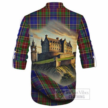 Beattie (Beatty) Tartan Family Crest Ghillie Kilt Shirt with Scottish Ancient Castle Style - Tartan Vibes Clothing