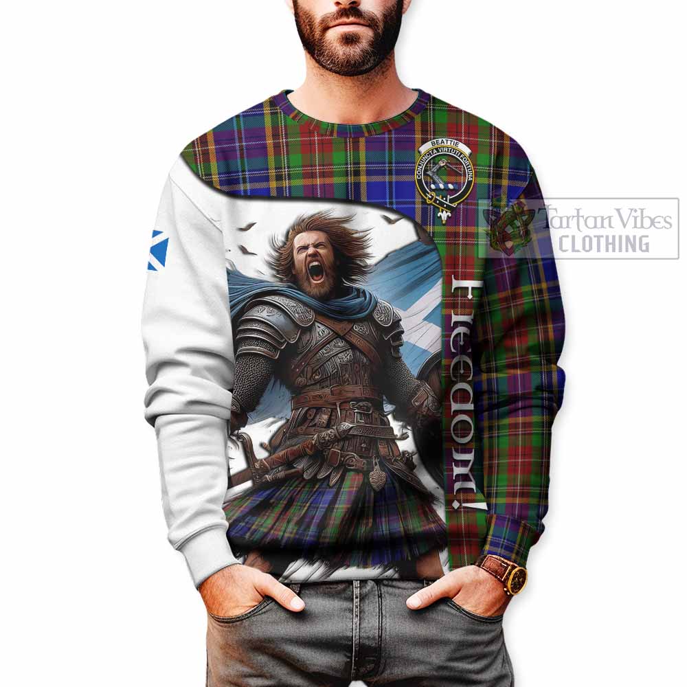 Beattie (Beatty) Crest Tartan Sweatshirt Inspired by the Freedom of Scottish Warrior - Tartan Vibes Clothing