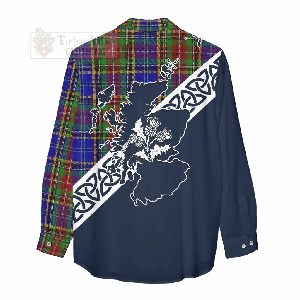 Beattie (Beatty) Tartan Women's Casual Shirt Featuring Thistle and Scotland Map - Tartan Vibes Clothing