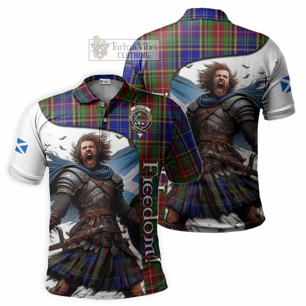 Tartan Vibes Clothing Beattie (Beatty) Crest Tartan Polo Shirt Inspired by the Freedom of Scottish Warrior