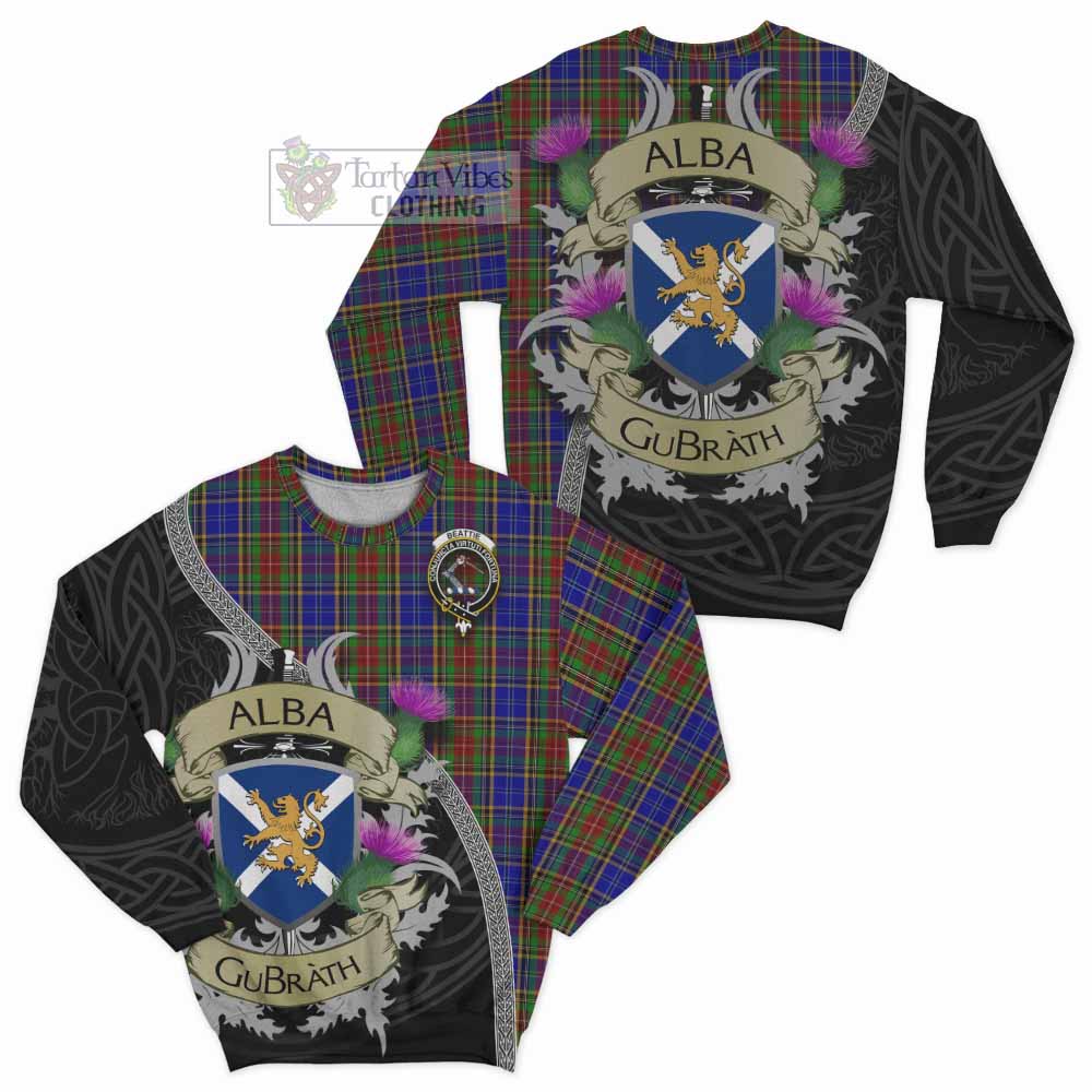 Beattie (Beatty) Tartan Family Crest Sweatshirt Lion Rampant Royal Thistle Shield Celtic Inspired - Tartan Vibes Clothing