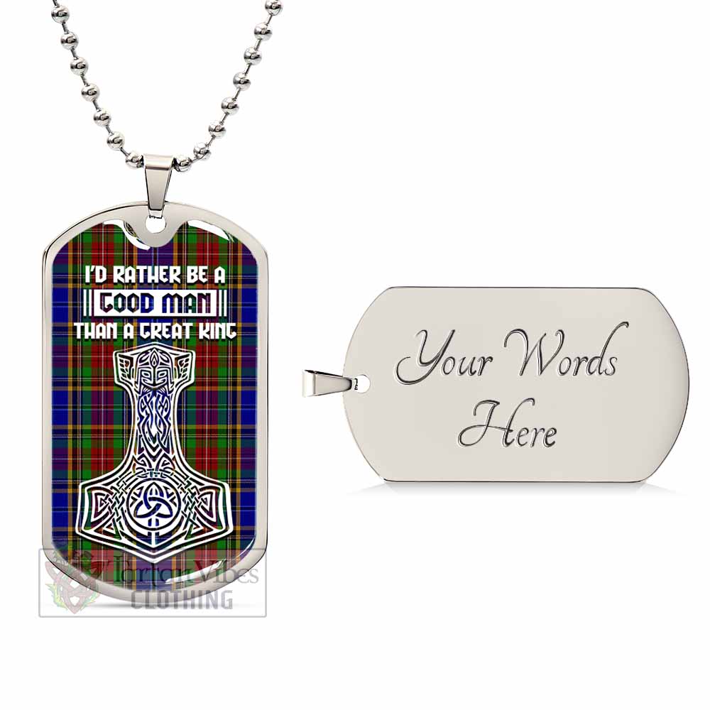 Beattie (Beatty) Tartan Dog Tag Necklace Viking Mjolnir Style Silver Yes - Tartan Vibes Clothing