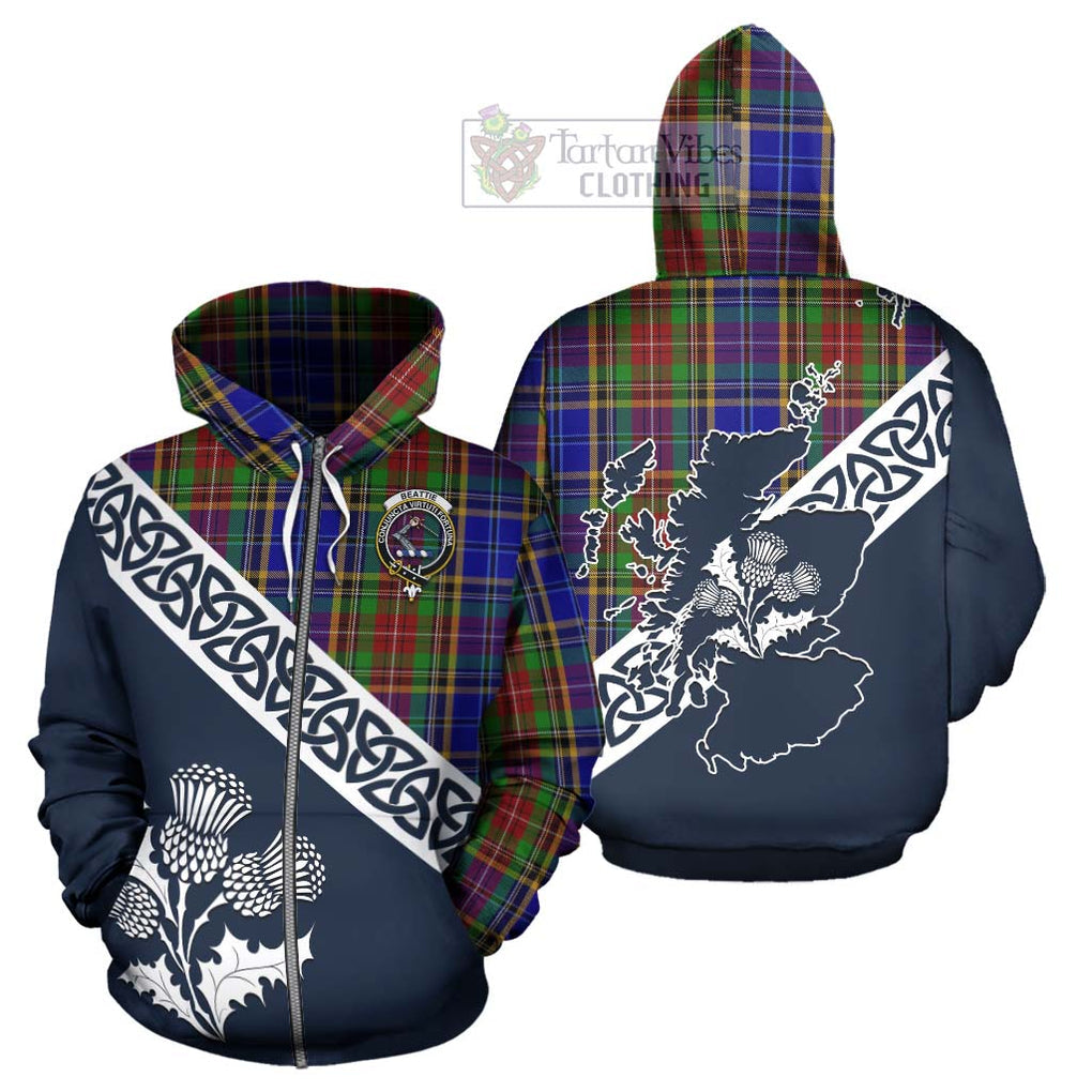Beattie (Beatty) Tartan Hoodie Featuring Thistle and Scotland Map - Tartan Vibes Clothing