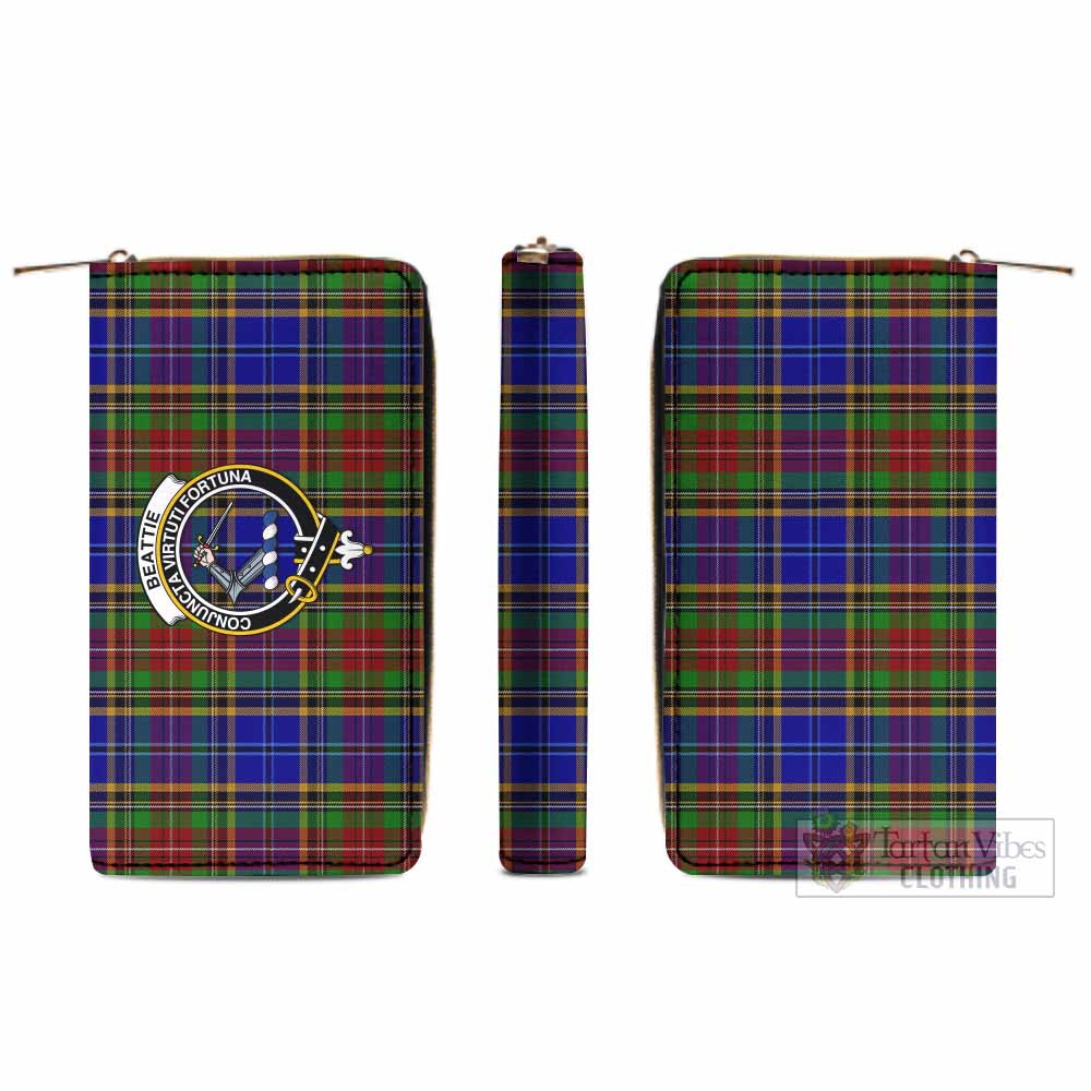 Beattie (Beatty) Tartan Women's Leather Wallet with Family Crest - Tartan Vibes Clothing