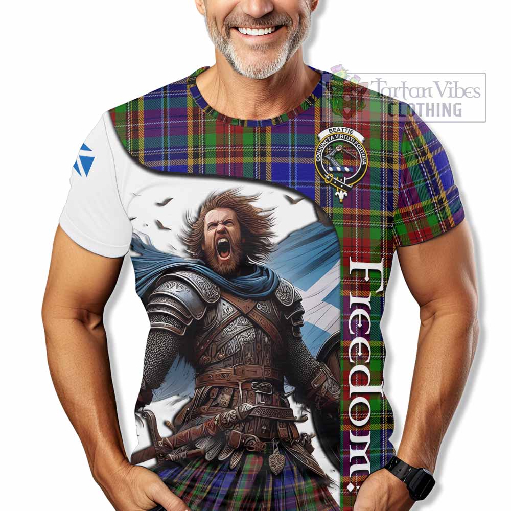 Beattie (Beatty) Crest Tartan T-Shirt Inspired by the Freedom of Scottish Warrior