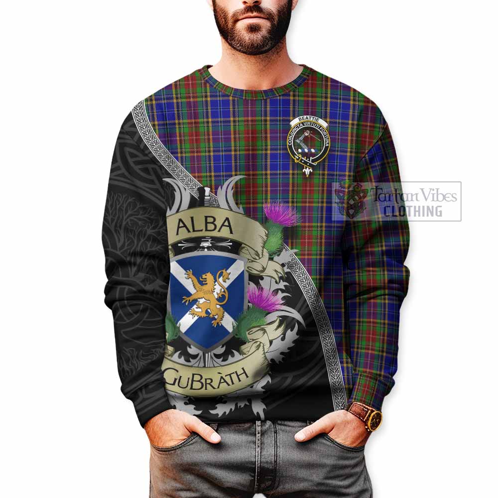 Beattie (Beatty) Tartan Family Crest Sweatshirt Lion Rampant Royal Thistle Shield Celtic Inspired - Tartan Vibes Clothing