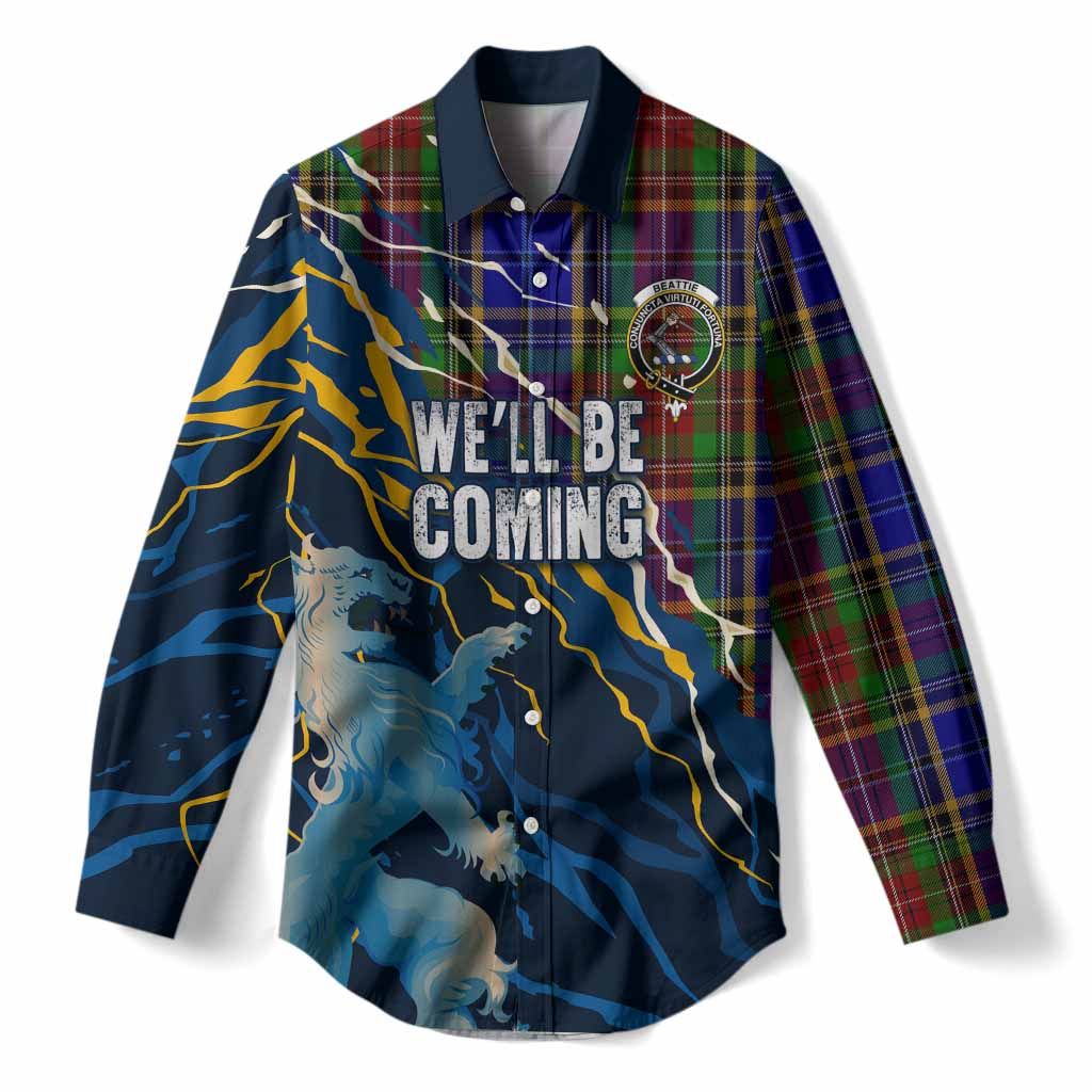 Beattie (Beatty) Scotland Tartan Women Casual Shirt WC2026 Football - We'll Be Coming