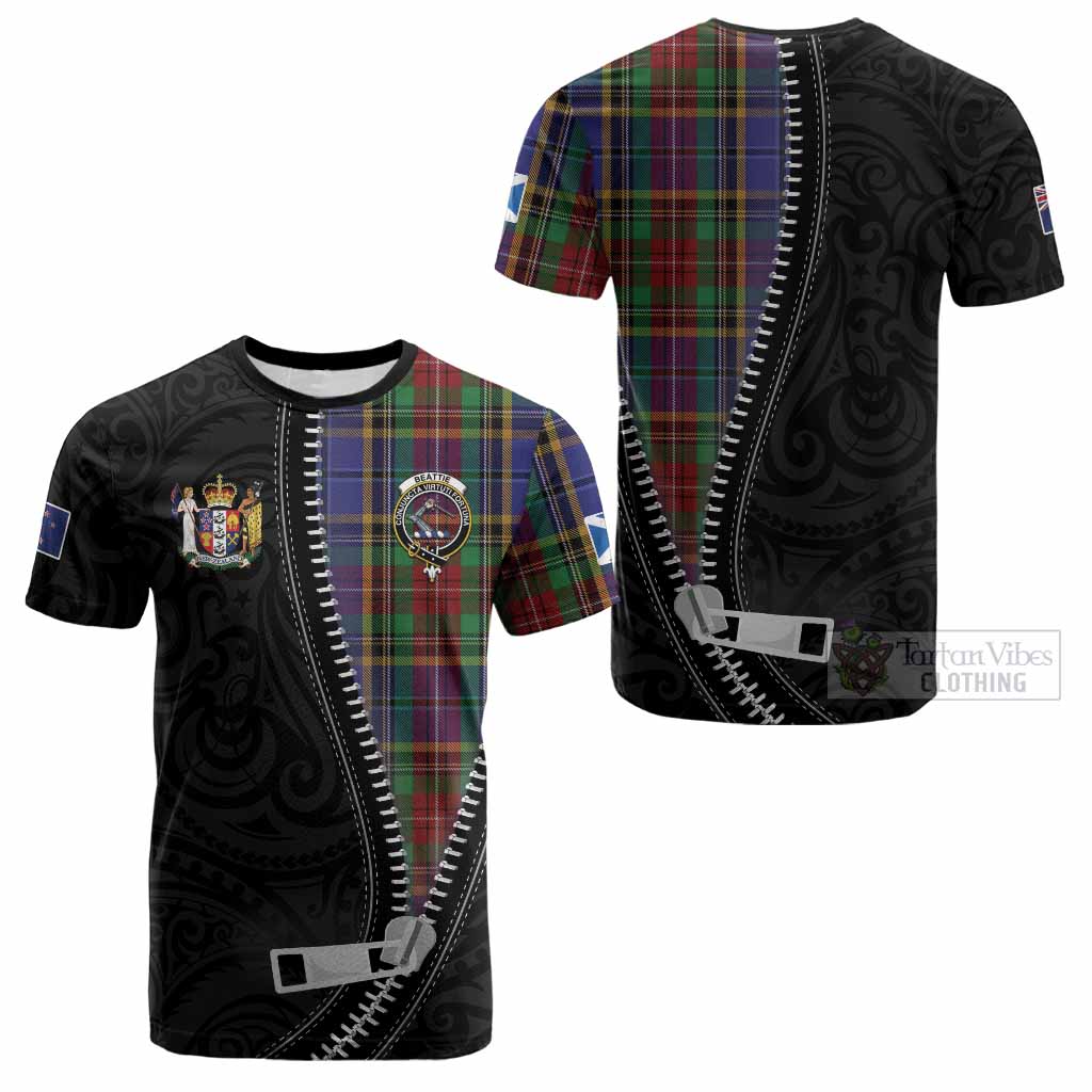Beattie (Beatty) Tartan Cotton T-shirt New Zealand Pattern Unique Zipper Stylized
