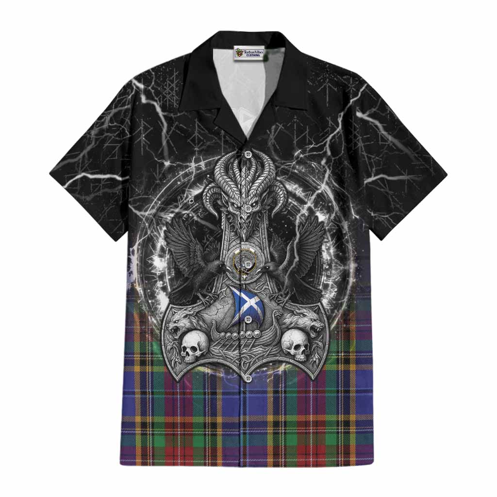 Beattie (Beatty) Tartan Crest Cotton Hawaiian Shirt Celtic Odin's Raven Legacy