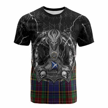 Beattie (Beatty) Tartan Crest Cotton T-shirt Celtic Odin's Raven Legacy