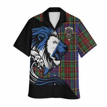 Beattie (Beatty) Tartan Crest Hawaiian Shirt Scottish Golden Lions Wave Flow