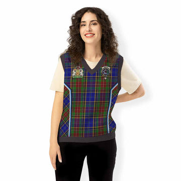 Beattie (Beatty) Tartan Crest Knitted V-Neck Vest Scotland Coat of Arm Flag Style