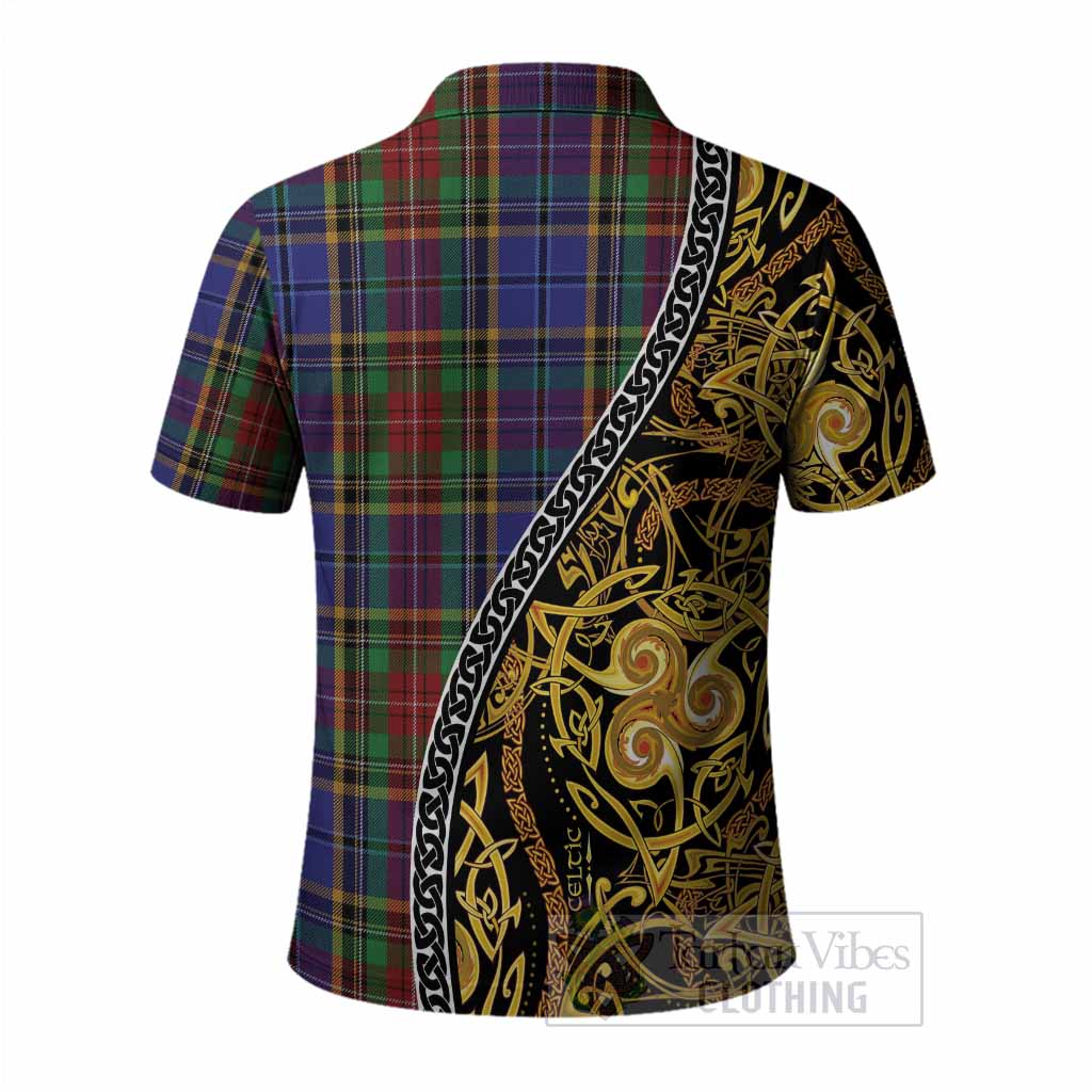 Beattie (Beatty) Tartan Crest Polo Shirt Celtic Knot and Triple Trickle Spiral Symbols