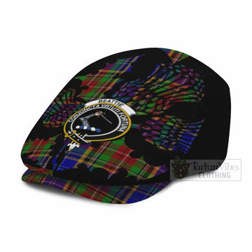 Beattie (Beatty) Tartan Family Crest Flat Cap, Jeff Cap Scotland Thistle Floral - Tartan Vibes Clothing