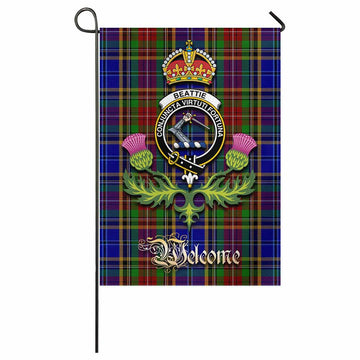 Beattie (Beatty) Tartan Family Crest Garden Flag Royal Thistle Welcome Style