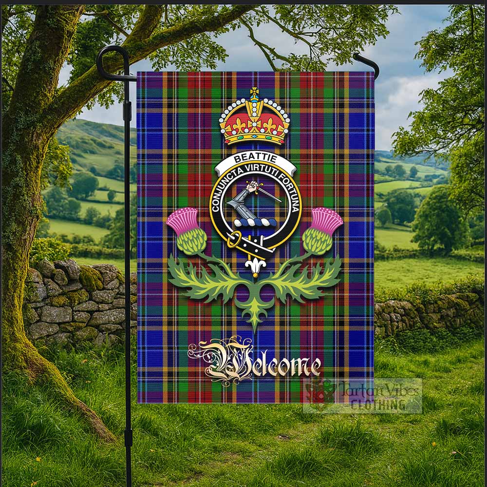 Beattie (Beatty) Tartan Family Crest Garden Flag Royal Thistle Welcome Style - Tartan Vibes Clothing