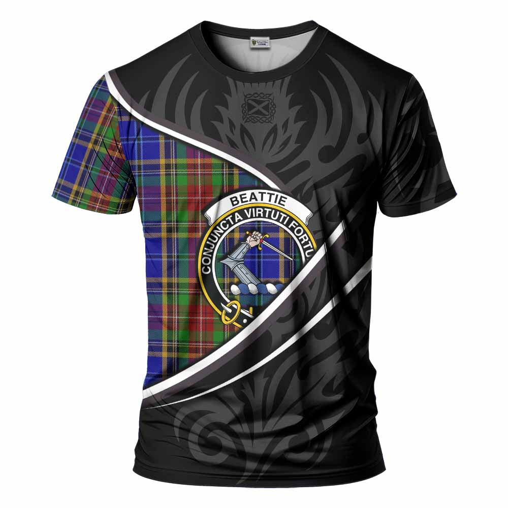 Beattie (Beatty) Tartan Family Crest T-shirt Celtic Scottish Thistle Floral - Tartan Vibes Clothing