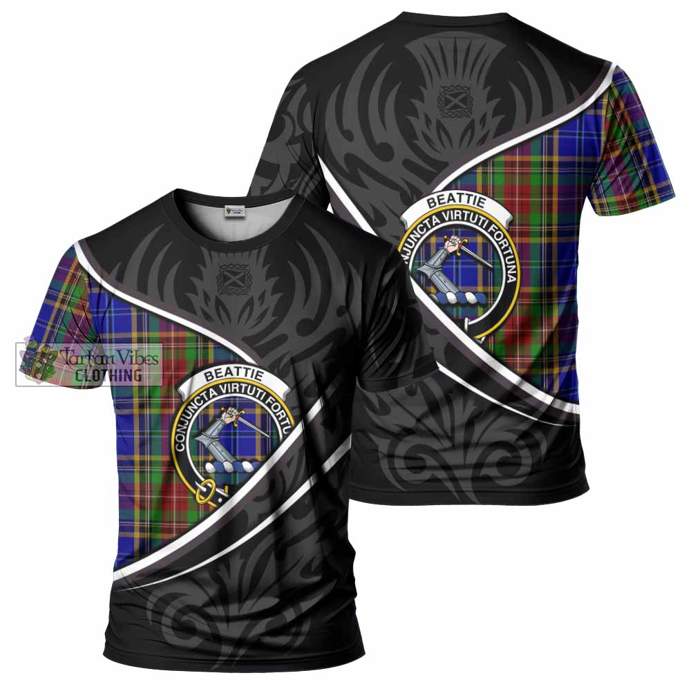 Beattie (Beatty) Tartan Family Crest T-shirt Celtic Scottish Thistle Floral - Tartan Vibes Clothing