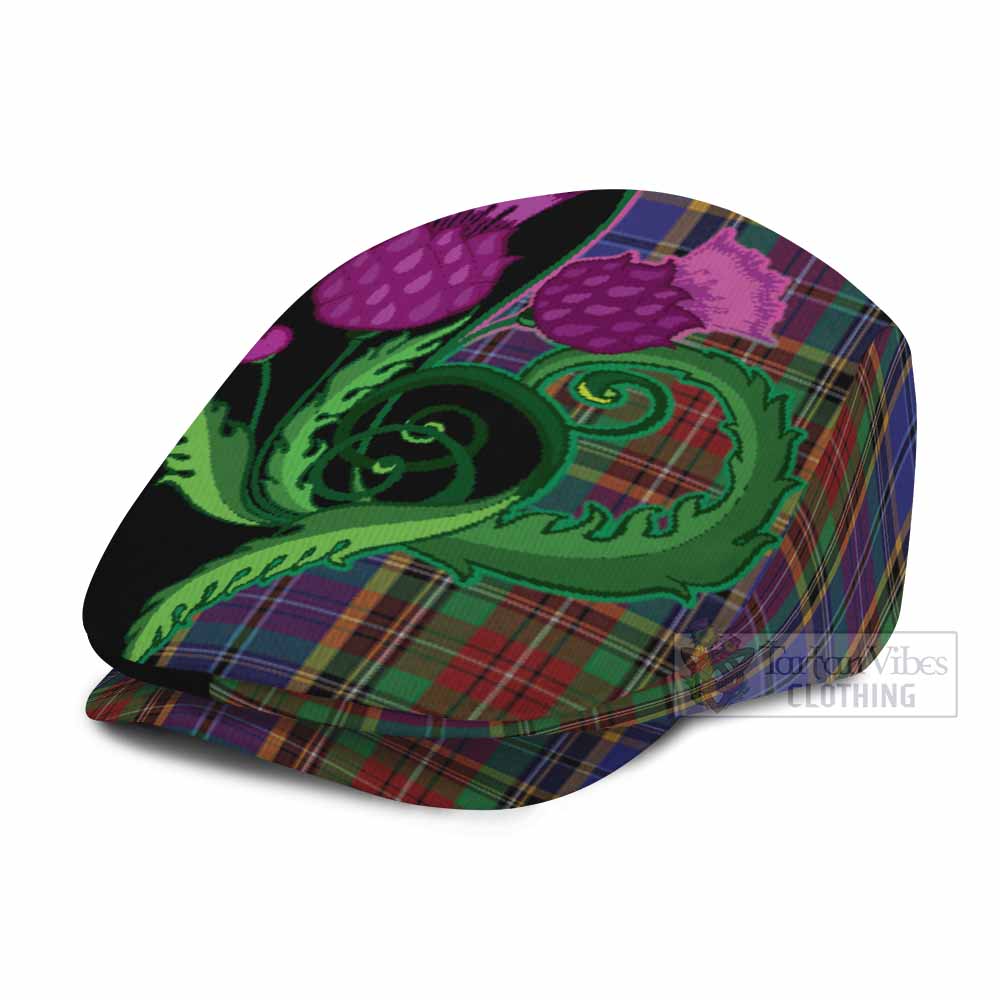 Beattie (Beatty) Tartan Flat Cap, Jeff Cap Traditional Scottish Thistle