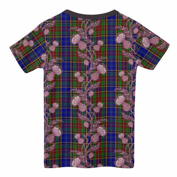 Beattie (Beatty) Tartan Kid T-shirt Seamless Scottish Thistle Flowers