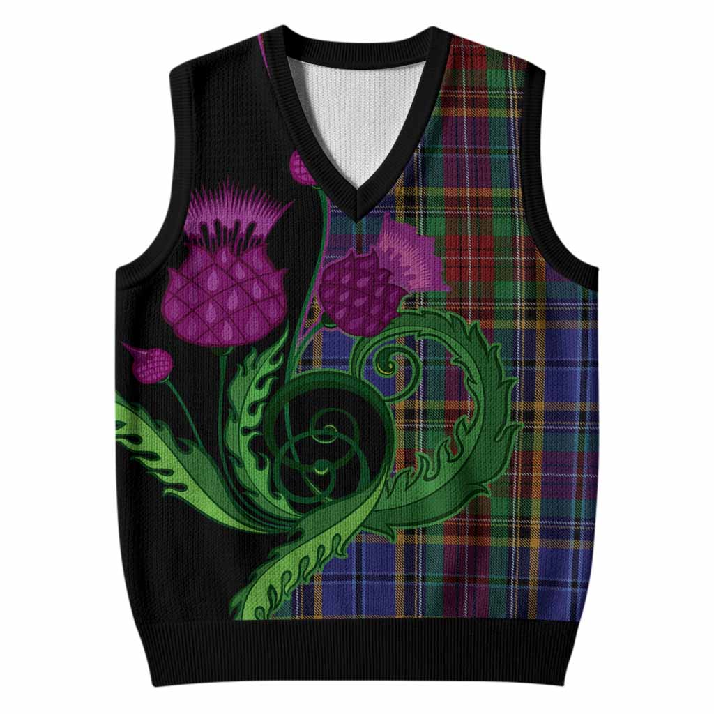 Beattie (Beatty) Tartan Knitted V-Neck Vest Traditional Scottish Thistle
