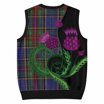 Beattie (Beatty) Tartan Knitted V-Neck Vest Traditional Scottish Thistle
