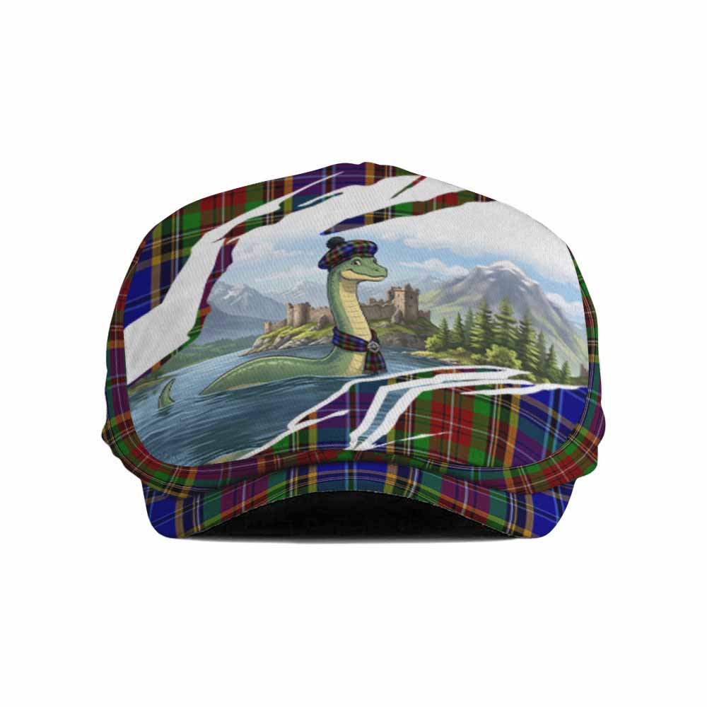 Beattie (Beatty) Tartan Loch Ness Monster Scottish Heritage Art Flat Cap, Jeff Cap