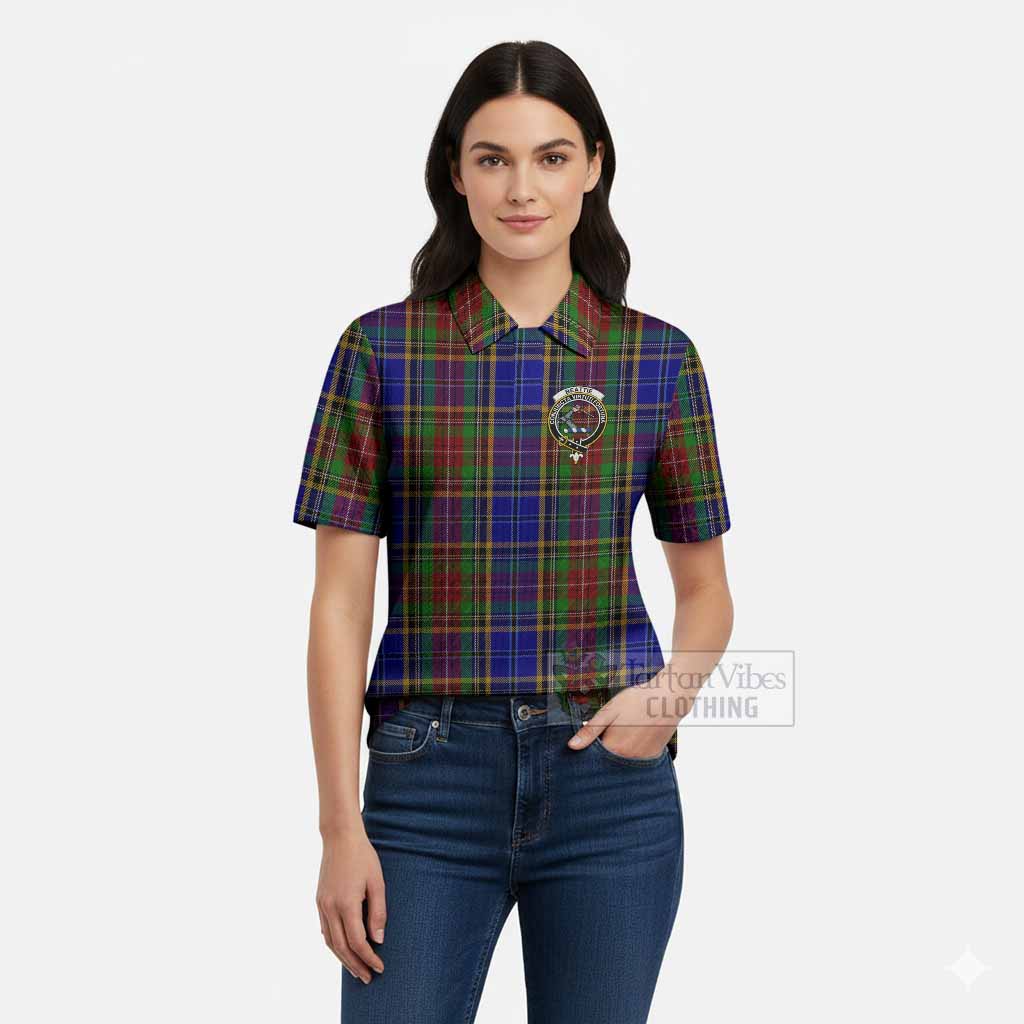 Beattie (Beatty) Tartan Women’s Polo Sweater Top with Family Crest