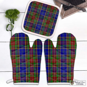 Beattie or Beatty Tartan Combo Oven Mitt & Pot-Holder Combo 2 Oven Mitt & 1 Pot-Holder Black - Tartan Vibes Clothing