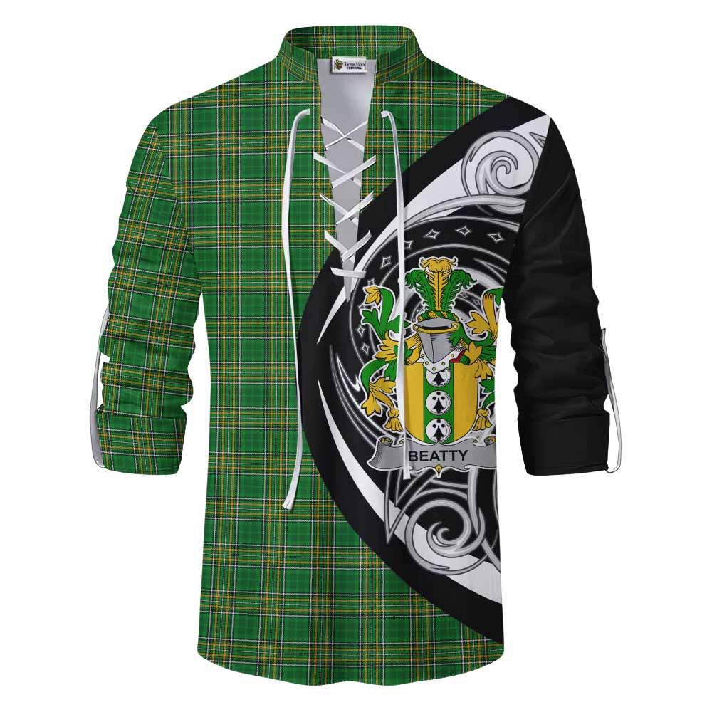 Beatty Irish Clan Ghillie Kilt Shirt Celtic Circle Style Men - Tartan Vibes Clothing