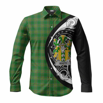 Beatty Irish Clan Long Sleeve Button Shirt Celtic Circle Style Men's Shirt S - Tartan Vibes Clothing