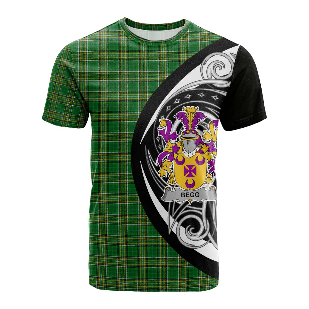 Tartan Vibes Clothing Begg Irish Clan Cotton T-shirt Celtic Circle Style