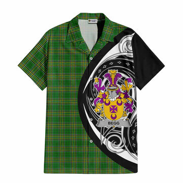Tartan Vibes Clothing Begg Irish Clan Short Sleeve Button Shirt Celtic Circle Style