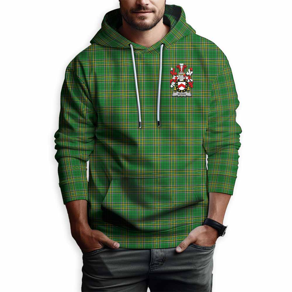 Behan Irish Clan Tartan Hoodie with Coat of Arms Zip Hoodie - Tartan Vibes Clothing