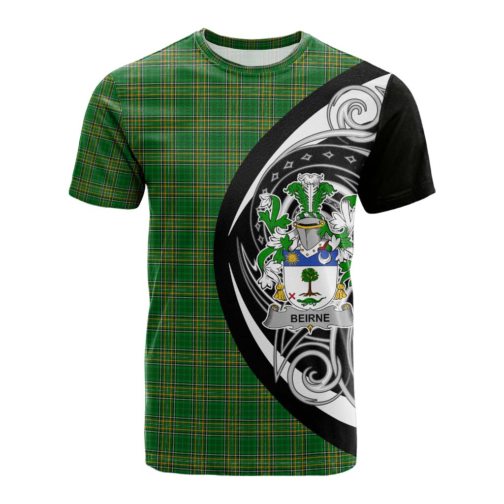 Tartan Vibes Clothing Beirne Irish Clan Cotton T-shirt Celtic Circle Style