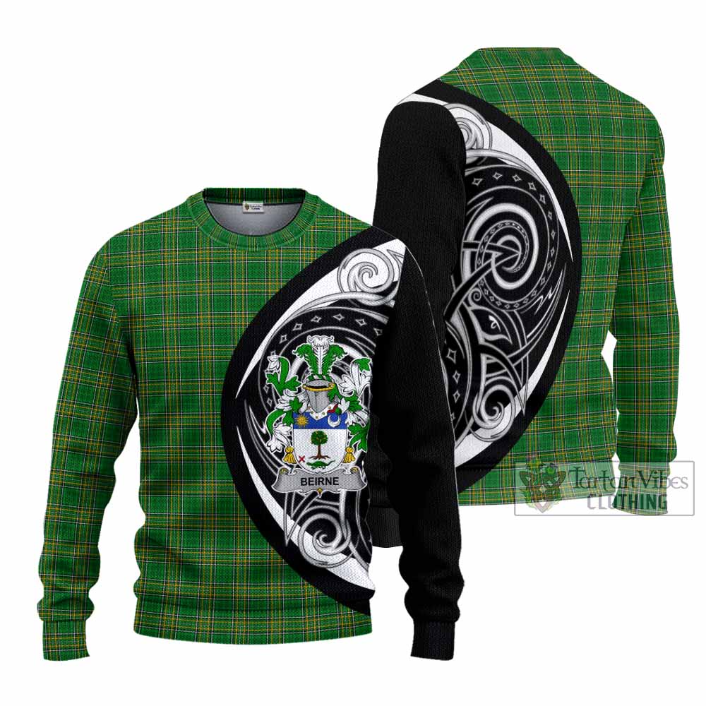 Tartan Vibes Clothing Beirne Irish Clan Knitted Sweater Celtic Circle Style