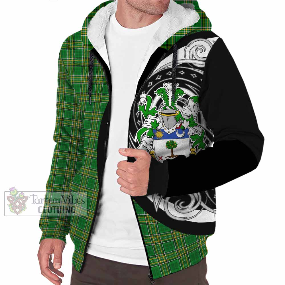 Tartan Vibes Clothing Beirne Irish Clan Sherpa Hoodie Celtic Circle Style