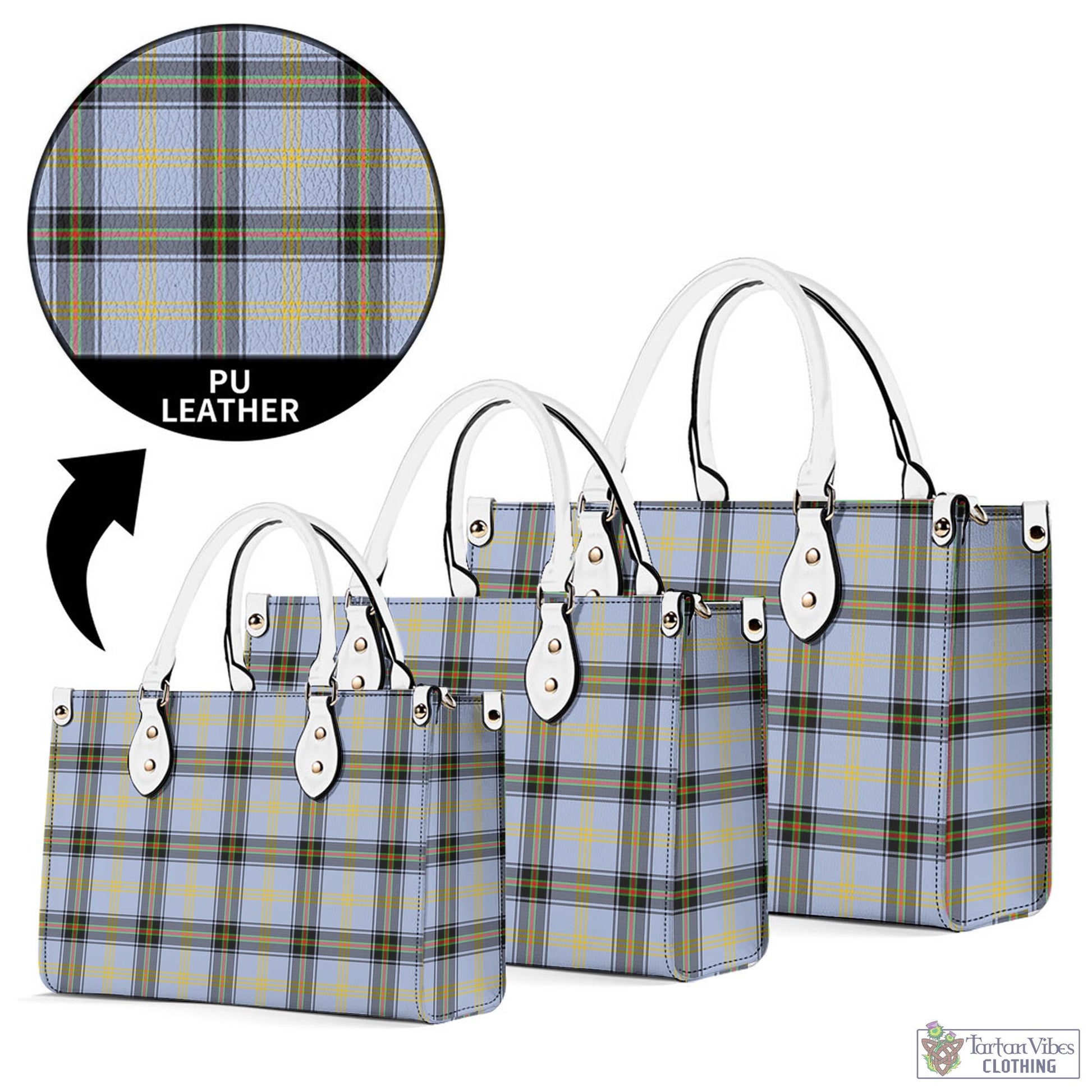 Tartan Vibes Clothing Bell Tartan Luxury Leather Handbags