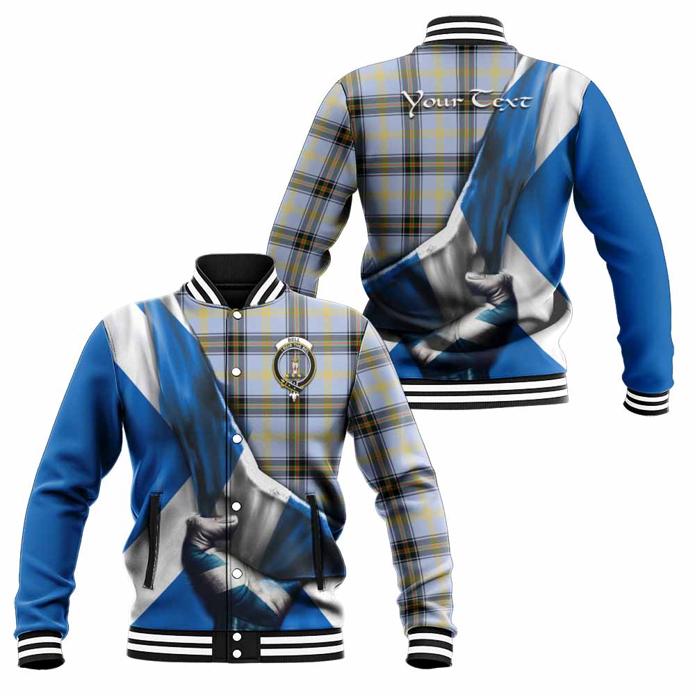 Bell Tartan Baseball Jacket with Family Crest Scotland Patriotic Style Unisex - Tartan Vibes Clothing